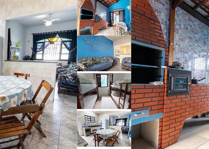 Casa Azul, 2 Quadras Praia-Wifi-Churrasqueira E Fogao A Lenha - Aceita Caes -Caicara-Praia Grande